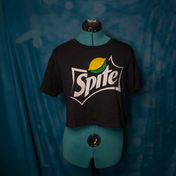 SALE Spite Band "Sprite" Graphic Crop Top Size Large - Great Condition - Picture 1 of 5
